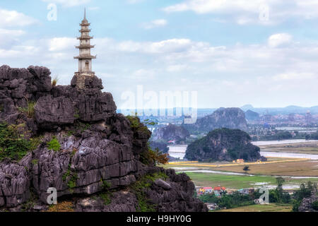 Hängen Sie Mua, Tam Coc, Ninh Binh, Vietnam, Asien Stockfoto