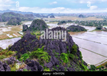 Hängen Sie Mua, Tam Coc, Ninh Binh, Vietnam, Asien Stockfoto