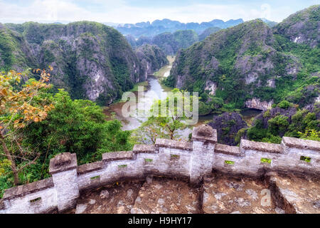 Hängen Sie Mua, Tam Coc, Ninh Binh, Vietnam, Asien Stockfoto