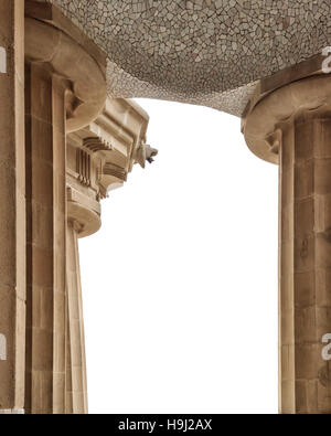 Spalten des Park Güell Stockfoto