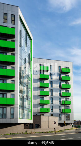 Die X1 Ostufer Wohnungen, phase eins, super Ancoats Street, neue Islington, Ancoats, Manchester, England, UK Stockfoto