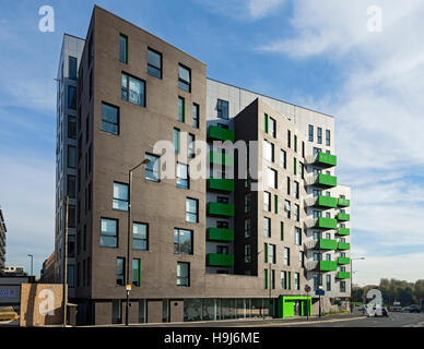 Die X1 Ostufer Wohnungen, phase eins, super Ancoats Street, neue Islington, Ancoats, Manchester, England, UK Stockfoto