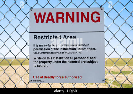 Minuteman Rakete National Historic Site Stockfoto