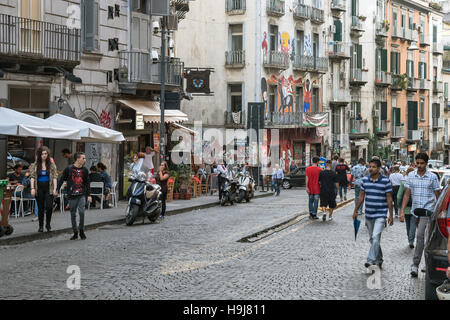 Auf den alten Straßen von Neapel, Italien, Europa Stockfoto