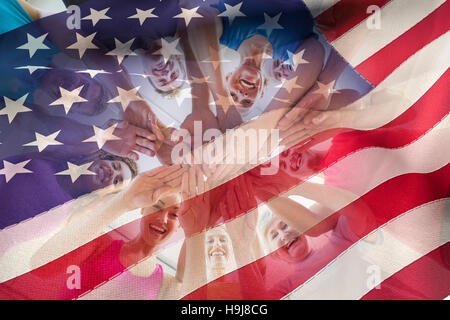 Zusammengesetztes Bild beschnitten amerikanische Flagge Stockfoto