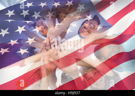 Zusammengesetztes Bild beschnitten amerikanische Flagge Stockfoto