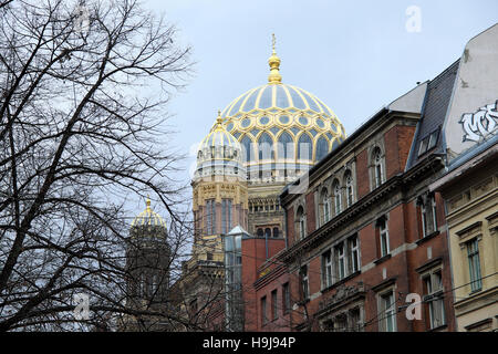 Synagoge in der Oranienburger Straße in Spandauer Vorstadt, Berlin, Deutschland Europa EU KATHY DEWITT Stockfoto