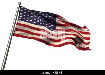 Niedrigen Winkel Ansicht der amerikanischen Flagge Stockfoto