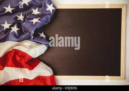 Amerikanische Flagge auf Tafel Stockfoto
