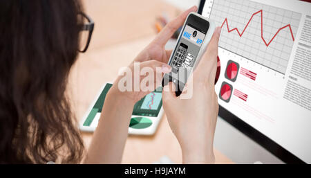 Zusammengesetztes Bild von machen Sie Ihre eigene app smartphone Stockfoto