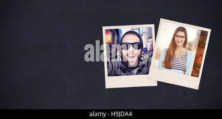 Zusammengesetztes Bild junge kreative Arbeiter lächelnd in die Kamera Stockfoto