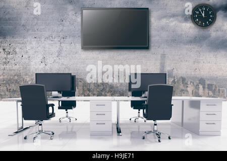 Zusammengesetztes Bild von Büromöbeln Stockfoto