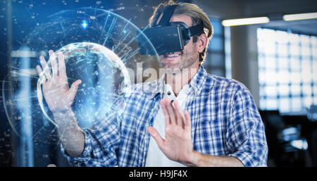 Zusammengesetztes Bild Bild der Erde mit unterschiedlichen Zeiten Stockfoto