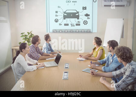 Zusammengesetztes Bild der technischen Schnittstelle Stockfoto