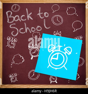 Zusammengesetztes Bild von Back to School-doodle Stockfoto