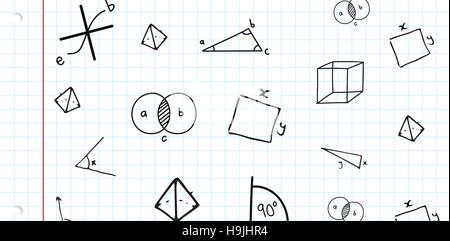 Zusammengesetztes Bild der Mathematik Stockfoto