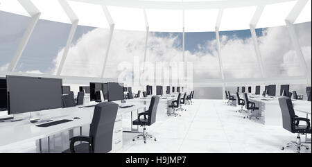 Zusammengesetztes Bild von Büromöbeln Stockfoto