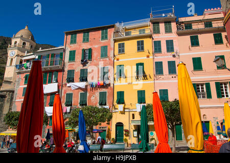 Vernazza, Nationalpark Cinque Terre, Ligurien, Italien Stockfoto