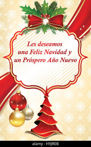 Postales de Año Nuevo: Tarjeta de Año Para Empresas y Nuevo Compañías - Les lexicale Feliz Navidad y Feliz Año Nuevo Stockfoto