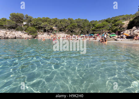 Spanien, Balearen, Ibiza, Strand Cala Salada Stockfoto