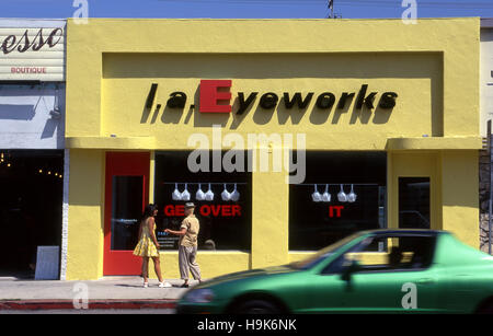 L.A. Eyeworks in der Melrose Avenue in den 1980er Jahren Stockfoto