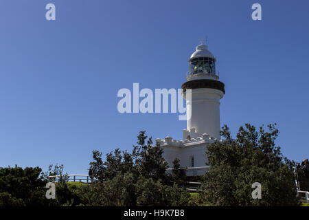 Byron Bay Leuchtturm befindet sich in der äußersten nordöstlichen Ecke des Bundesstaates New South Wales, Australien. Stockfoto