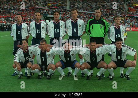 JUGOSLAWISCHER Fußball TEAM WORLD CUP Frankreich 98 07 Juli 1998 Stockfoto