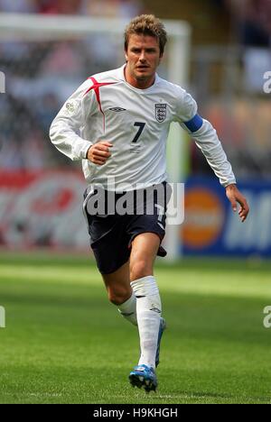 DAVID BECKHAM ENGLAND & REAL MADRID WM FRANKFURT Deutschland 10. Juni 2006 Stockfoto