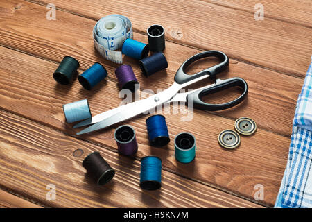 Elemente zum Nähen oder DIY Stockfoto
