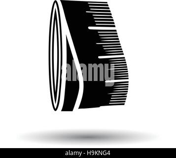 Maßnahme-Band-Symbol anpassen. Weißen Hintergrund mit Schatten Design. Vektor-Illustration. Stock Vektor