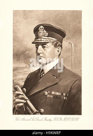 1915 den ersten Weltkrieg Porträt von Vizeadmiral Sir David Beatty Stockfoto