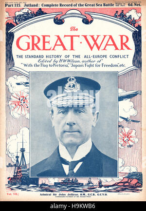 1916 die ersten Weltkrieg Front Seite Admiral Sir John Jellicoe Stockfoto