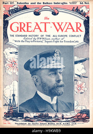 1916 die ersten Weltkrieg Front Seite Vizeadmiral Sir Charles Madden Stockfoto