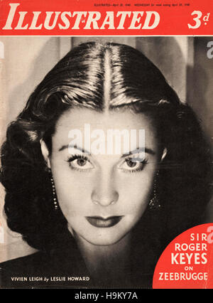 1940 illustrierte Schauspielerin Vivien Leigh Stockfoto