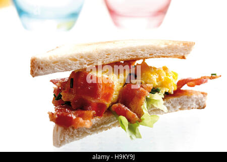 Rührei und Speck Frühstück Stockfoto