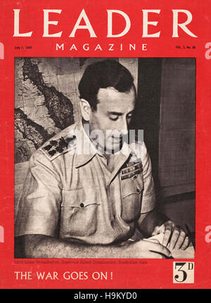 1945 Leader Magazin Lord Louis Mountbatten und Air Chief Marshal Richard Peirse Stockfoto