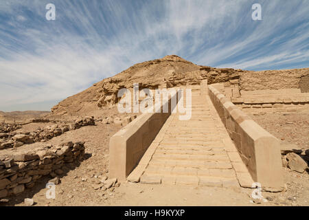 Detail an der ptolemäischen Tempel Site bei Elkab zwischen Esna und Edfu, Ostufer des Nils, Oberägypten Stockfoto