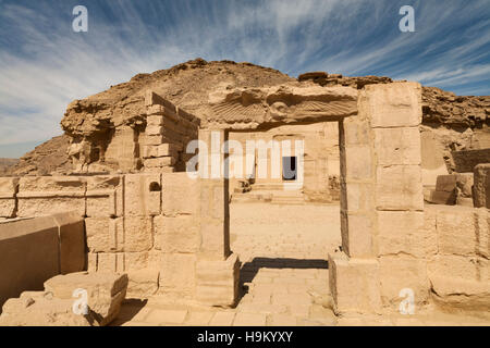 Detail an der ptolemäischen Tempel Site bei Elkab zwischen Esna und Edfu, Ostufer des Nils, Oberägypten Stockfoto