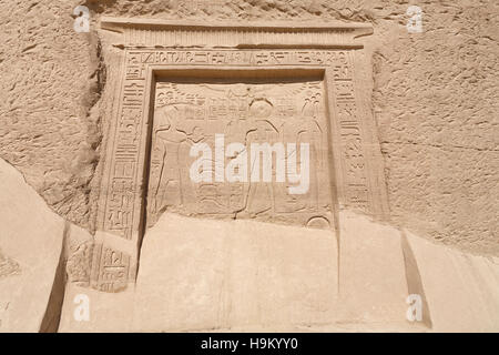 Detail an der ptolemäischen Tempel Site bei Elkab zwischen Esna und Edfu, Ostufer des Nils, Oberägypten Stockfoto