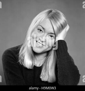 Deutsche Plant und Synchronsprecherin Brigitte Schacht, Deutschland 1970er Jahre. Die deutsche Schauspielerin und Vertonung Schauspielerin Brigitte Schacht, Deutschland 1970. Stockfoto