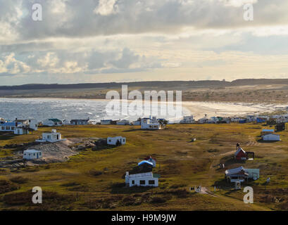 Uruguay, Rocha Abteilung erhöhten Blick auf die Cabo Polonio. Stockfoto