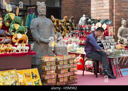 Souvenir-Shop, Museum der Terrakotta Armee, Xian, China Stockfoto