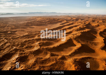 Luftbild der roten Dünen im Sossusvlei, Namibia Stockfoto