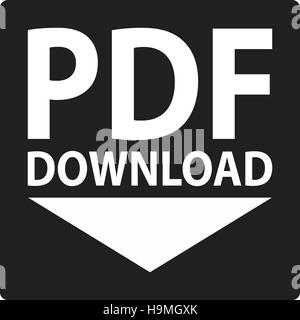 PDF-Dokument-Download-Button Stock Vektor