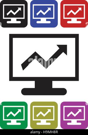 Aktien-Charts-Symbol Stock Vektor