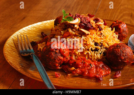 Gemüse gebratener Reis mit Gemüse MANCHURIAN Pune, Indien Stockfoto