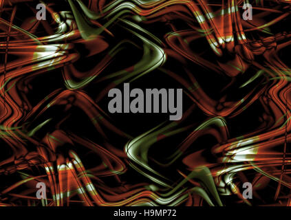 Orange und grün, die wirbelnden abstrakten Hintergrund Stockfoto
