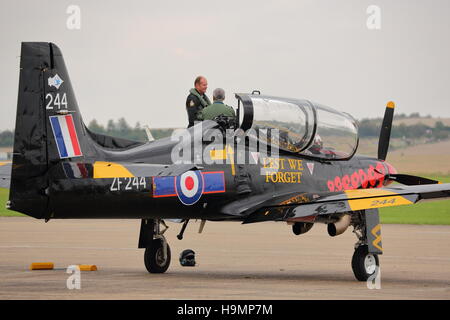 RAF Tucano ZF244 bei Duxford Airshow Stockfoto