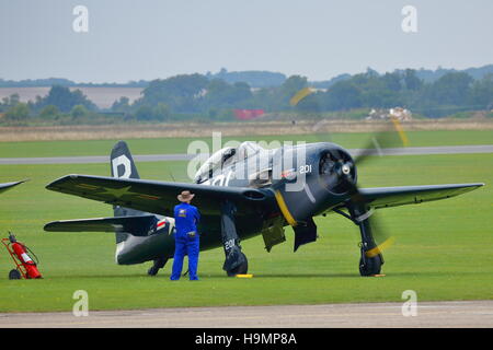 Grumman F8F Bearcat G-RUMM bei Duxford Airshow 2014, Cambridgeshire, Großbritannien Stockfoto