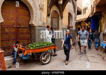 Leben In der Medina, Fes el Bali, Fes, Marokko Stockfoto